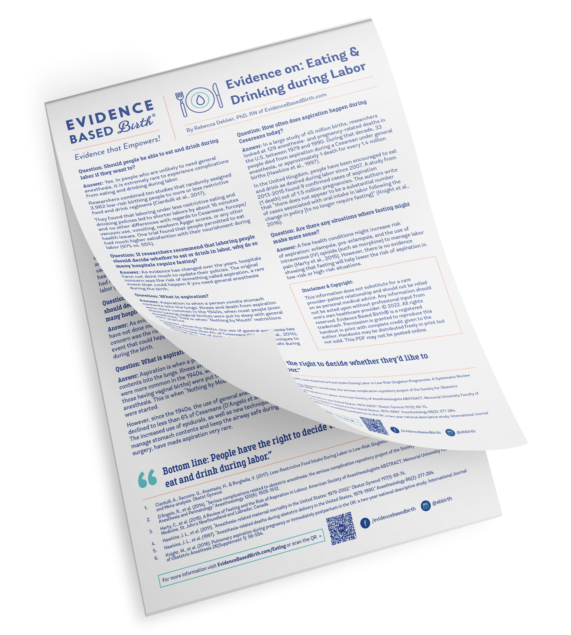 EBB Handout Tear Away Pads