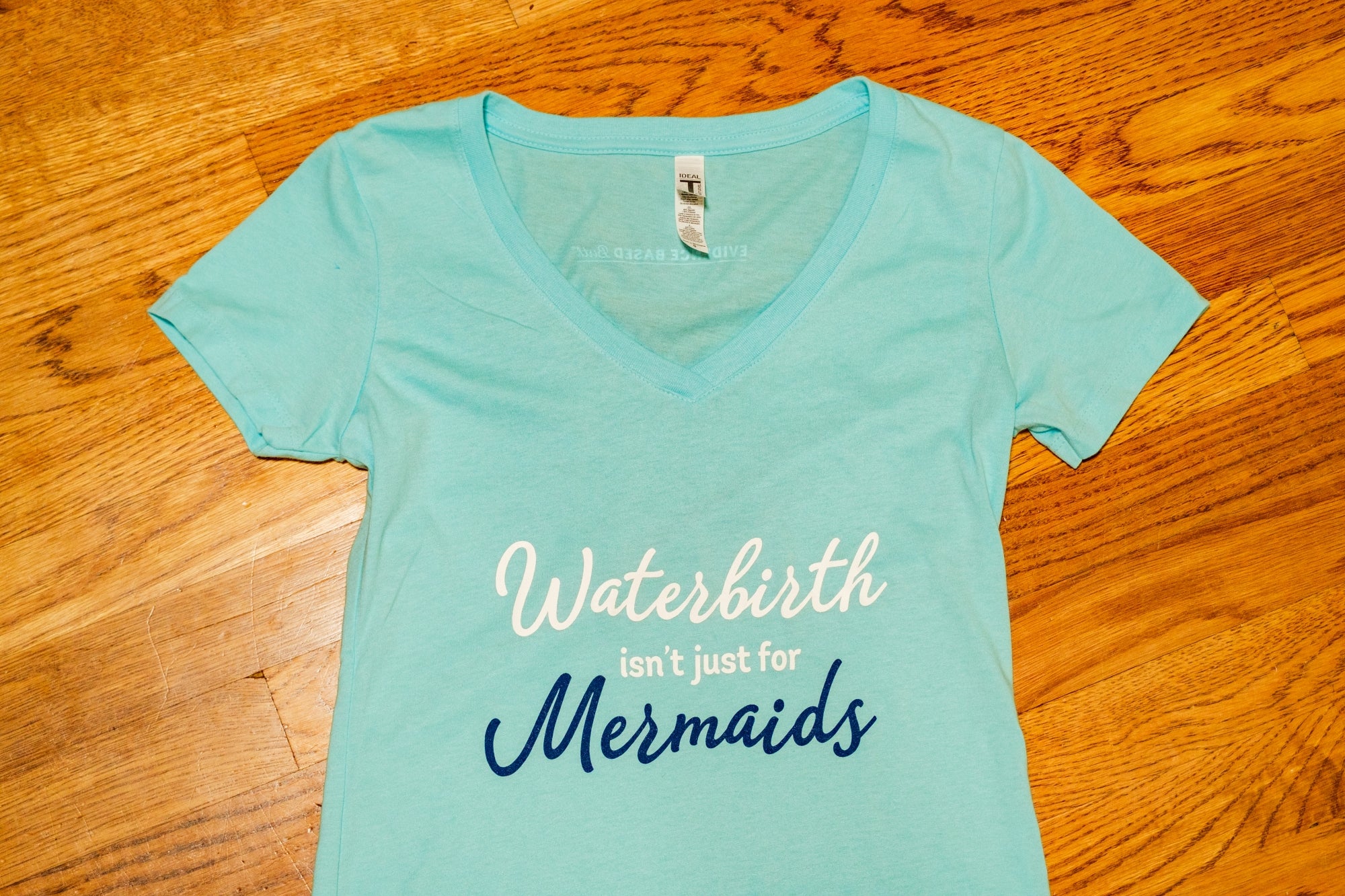 Waterbirth Teal Fitted V-neck