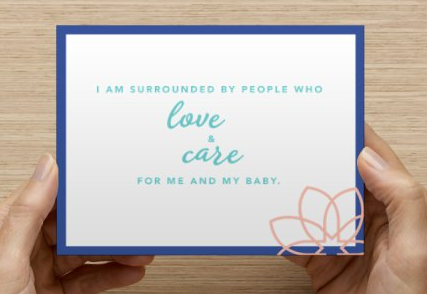 Birth Affirmation Postcards for Expecting Parents - English & Español